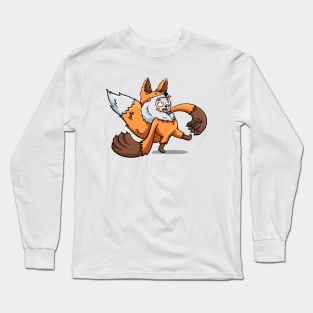 Furry Foxy Walking with Moxie Long Sleeve T-Shirt